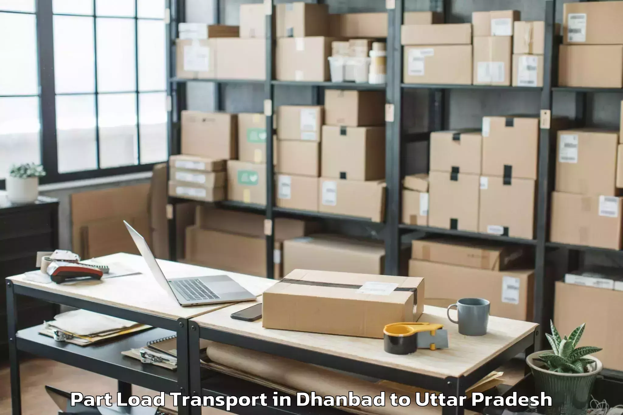 Reliable Dhanbad to Phoenix United Mall Lucknow Part Load Transport